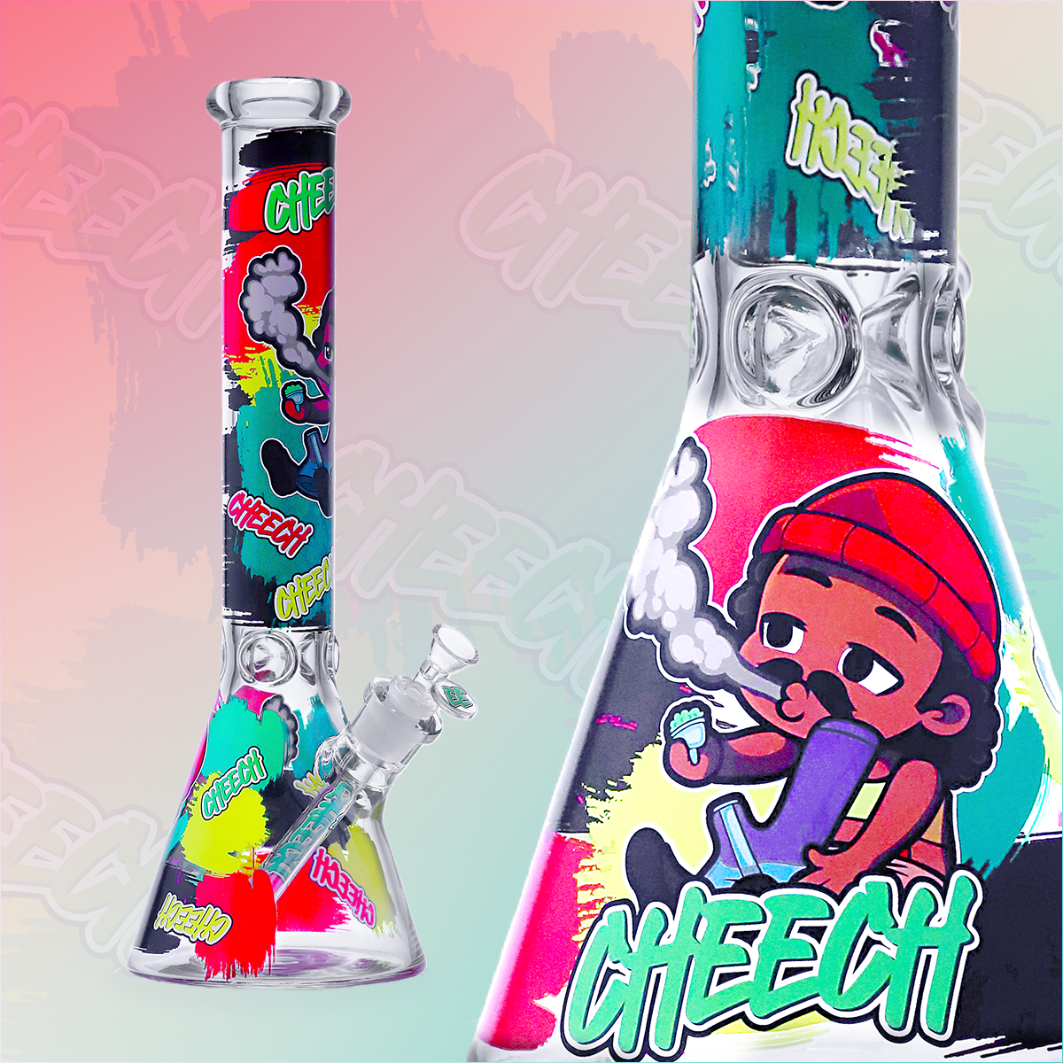 Animated homie yelling “cheech” loudly