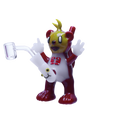 Friendly glass dude waving high