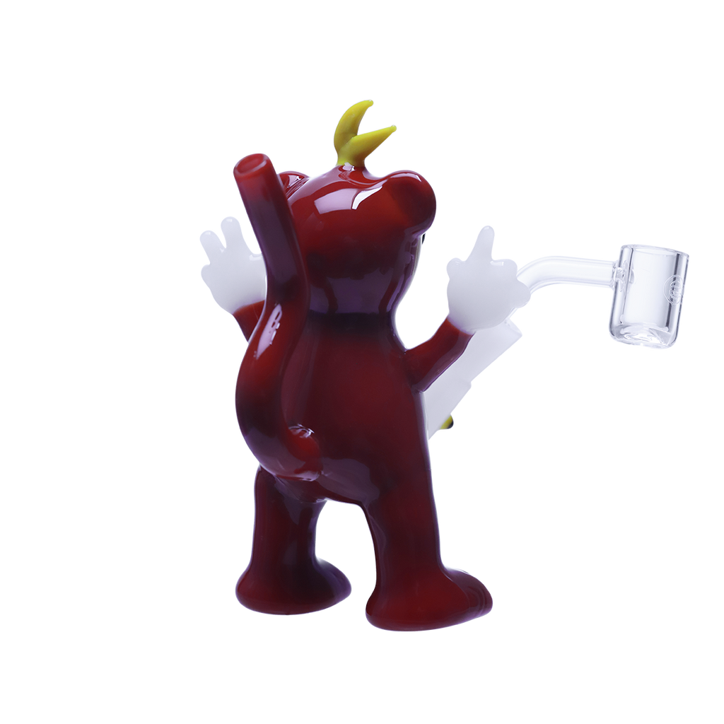 Friendly glass dude waving high