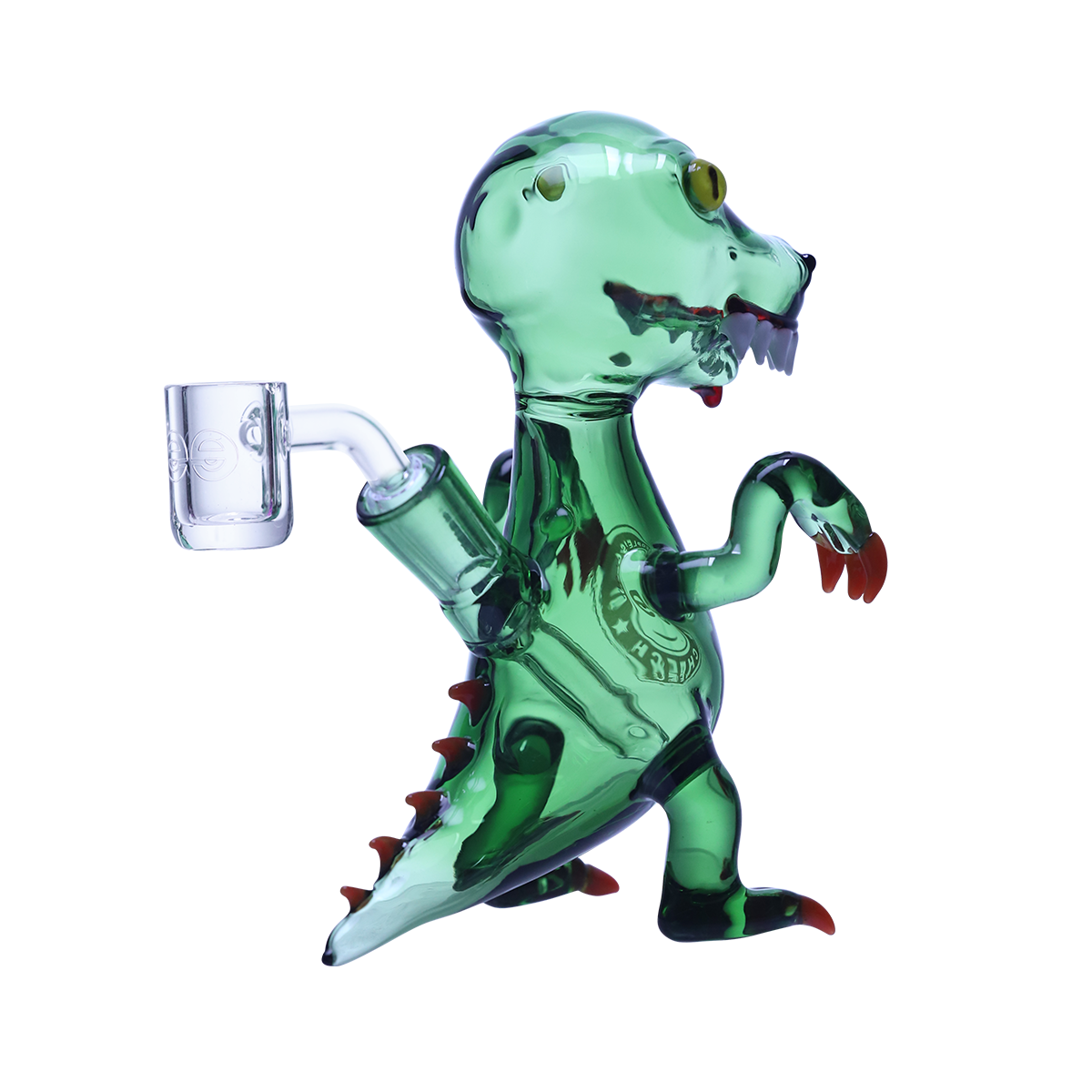 Playful glass dinosaur dab rig