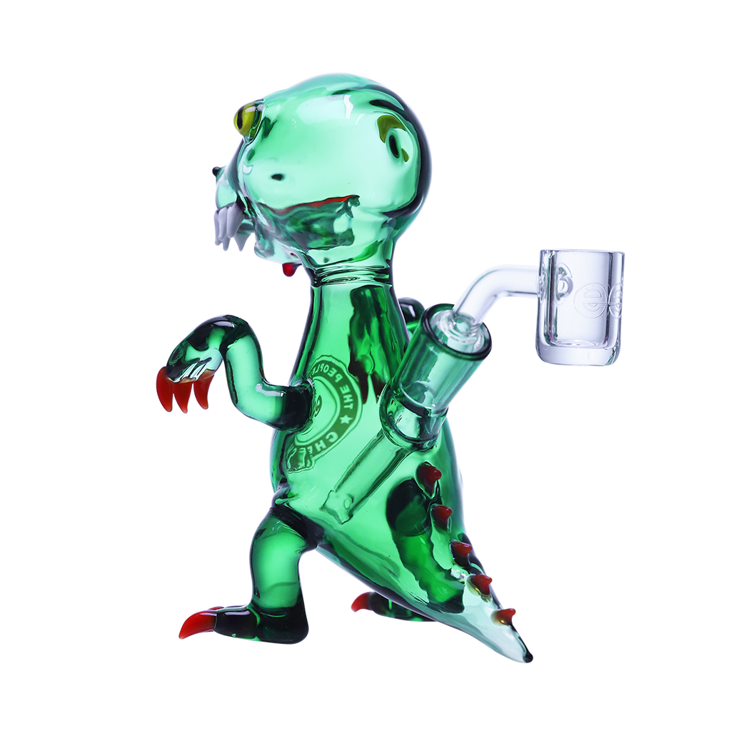 Playful glass dinosaur dab rig