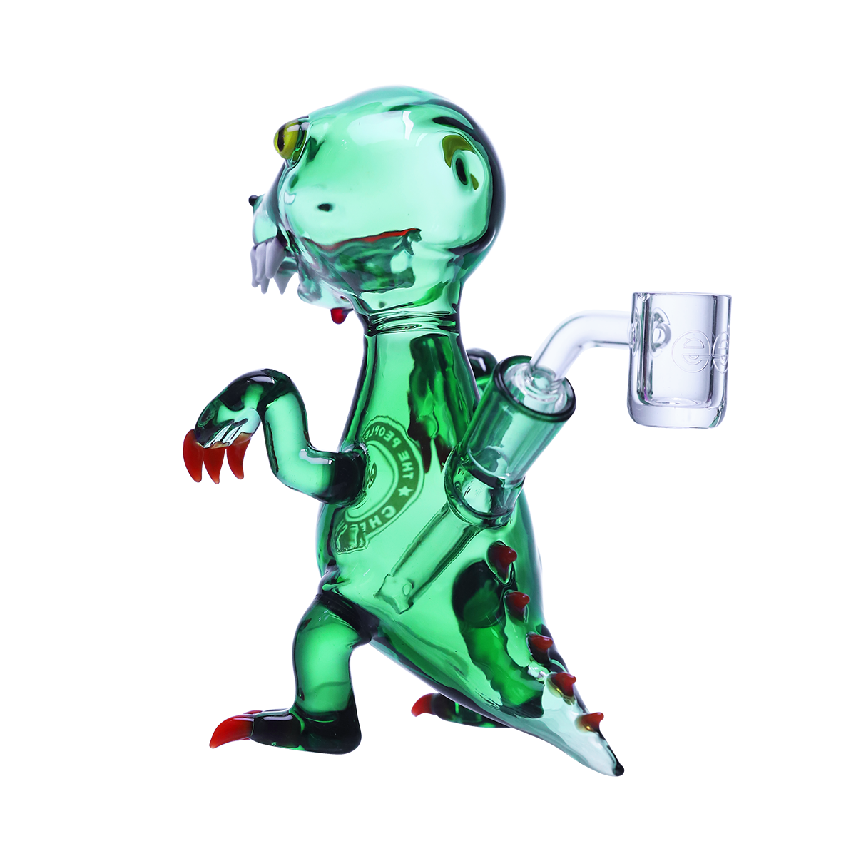 Playful glass dinosaur dab rig