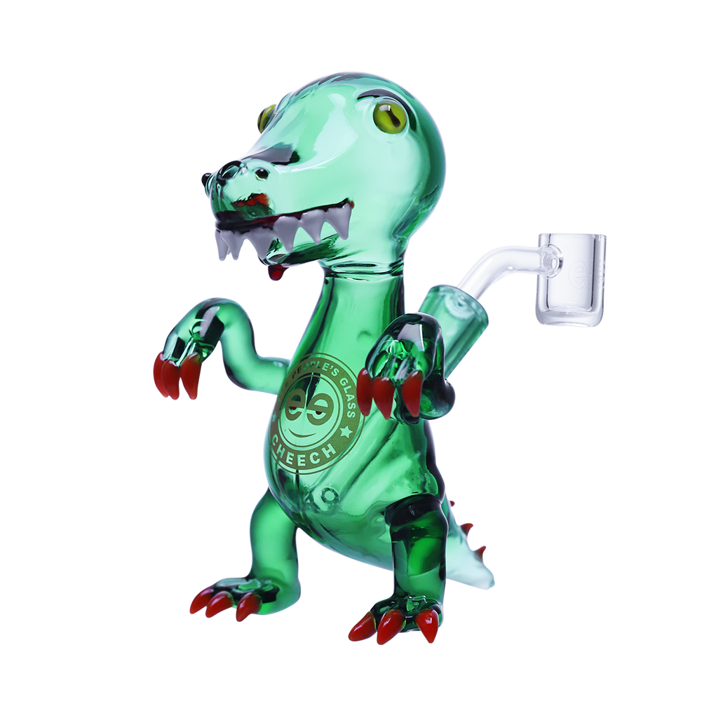 Playful glass dinosaur dab rig