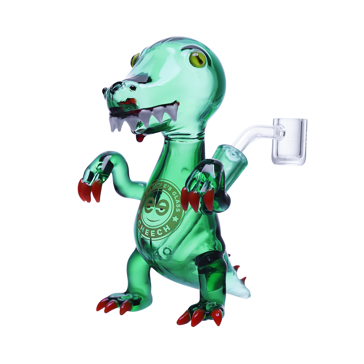 Playful glass dinosaur dab rig