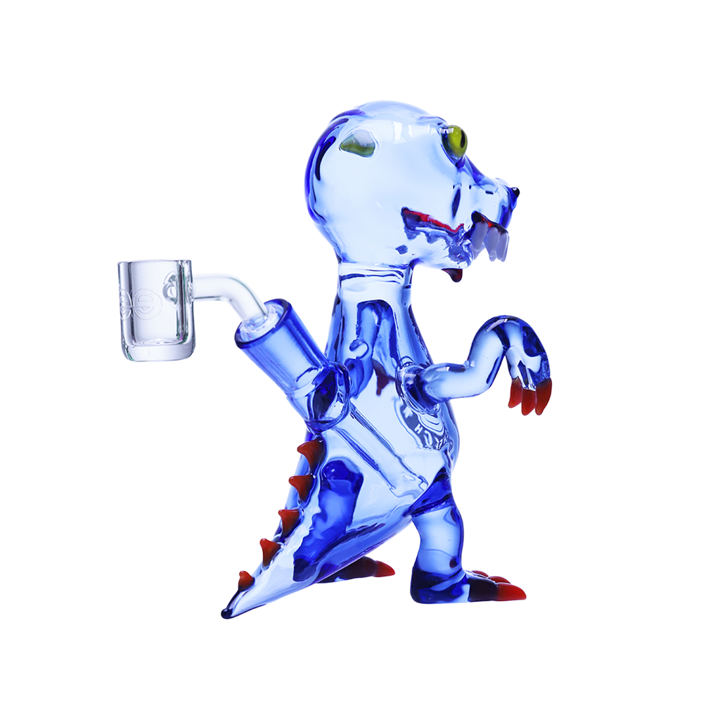 Playful glass dinosaur dab rig