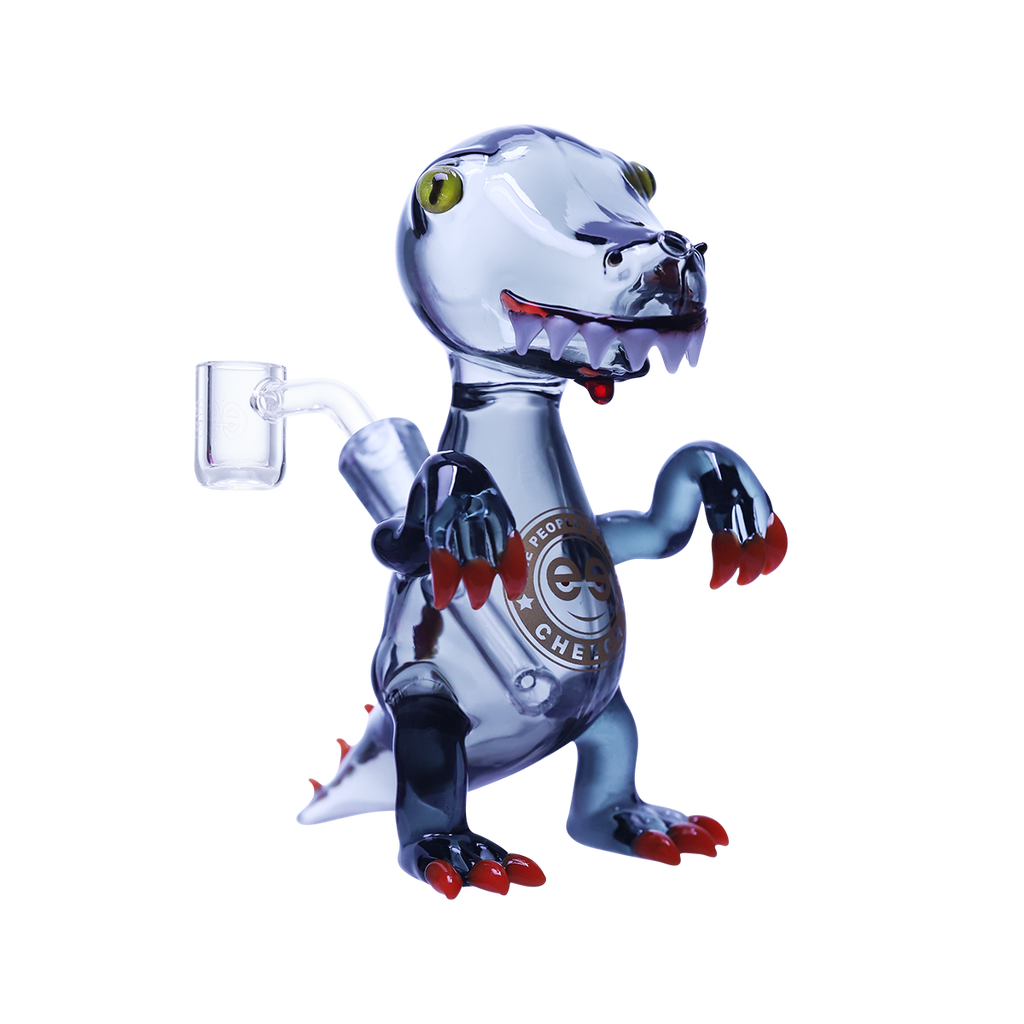 Playful glass dinosaur dab rig