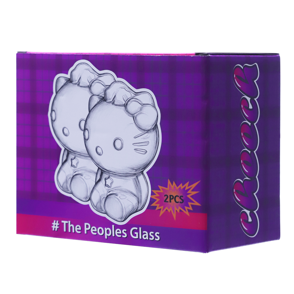 Cute colorful glass cat hand pipe- 2 in a Set
