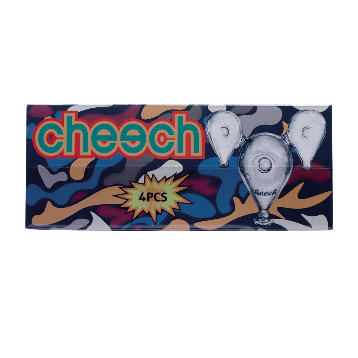Goofy teardrop pipe with ears - 4 in a set