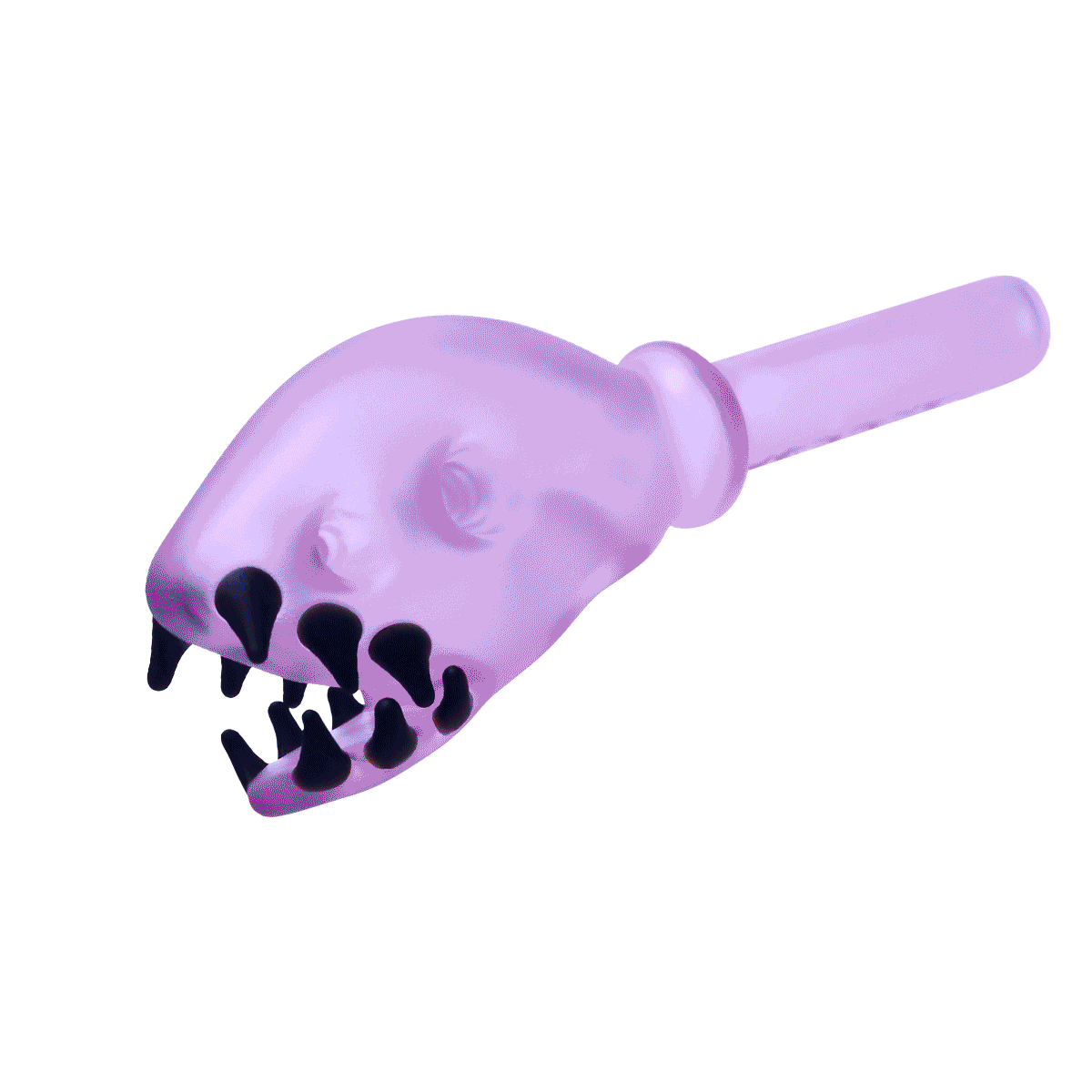 Frosted skull hand pipe- 4 in a Set