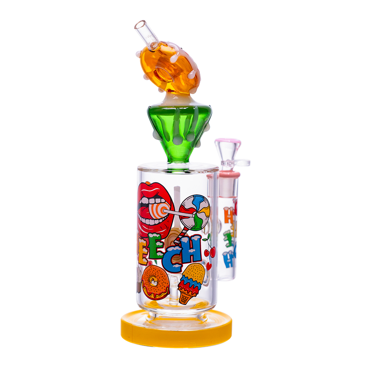 Candy-themed donut glass waterpipe