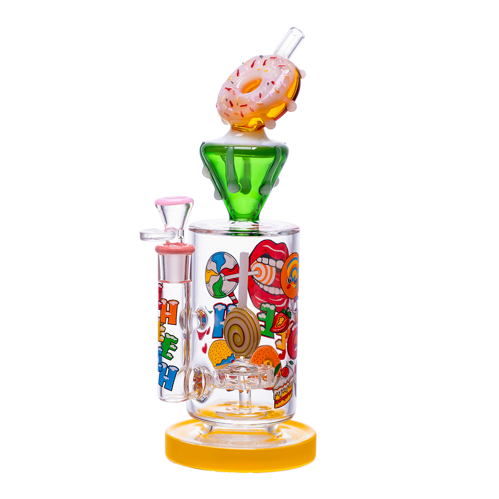 Candy-themed donut glass waterpipe