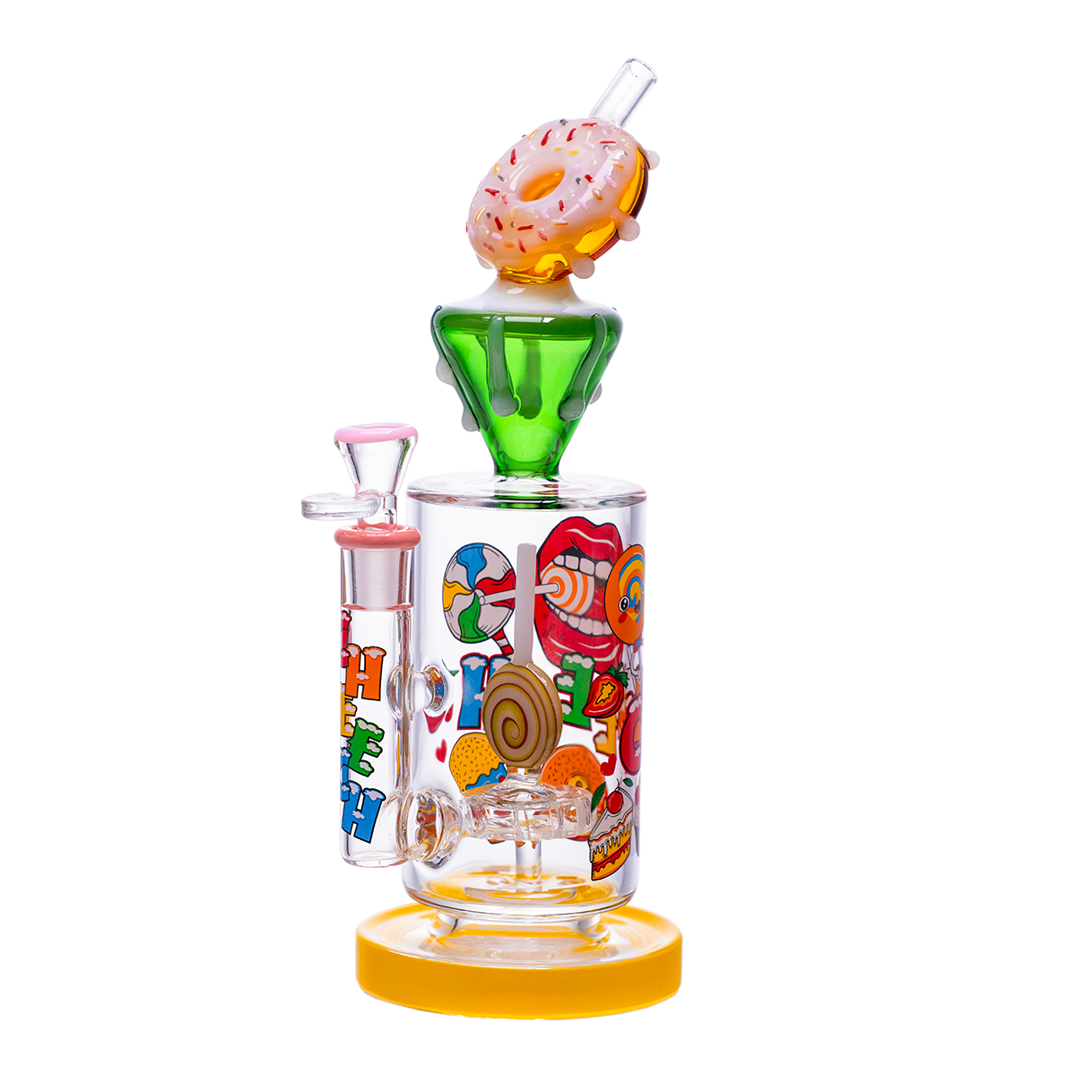 Candy-themed donut glass waterpipe
