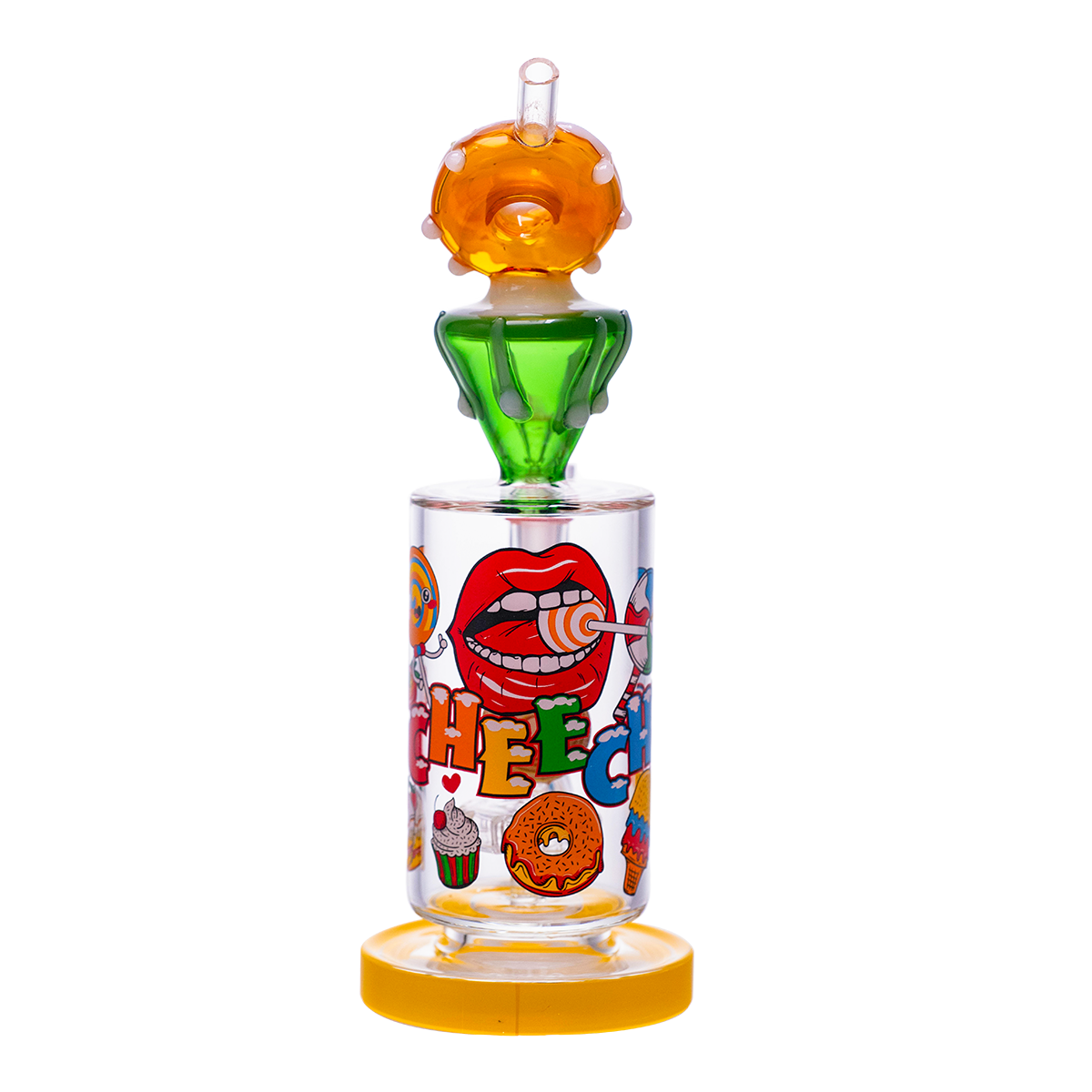 Candy-themed donut glass waterpipe