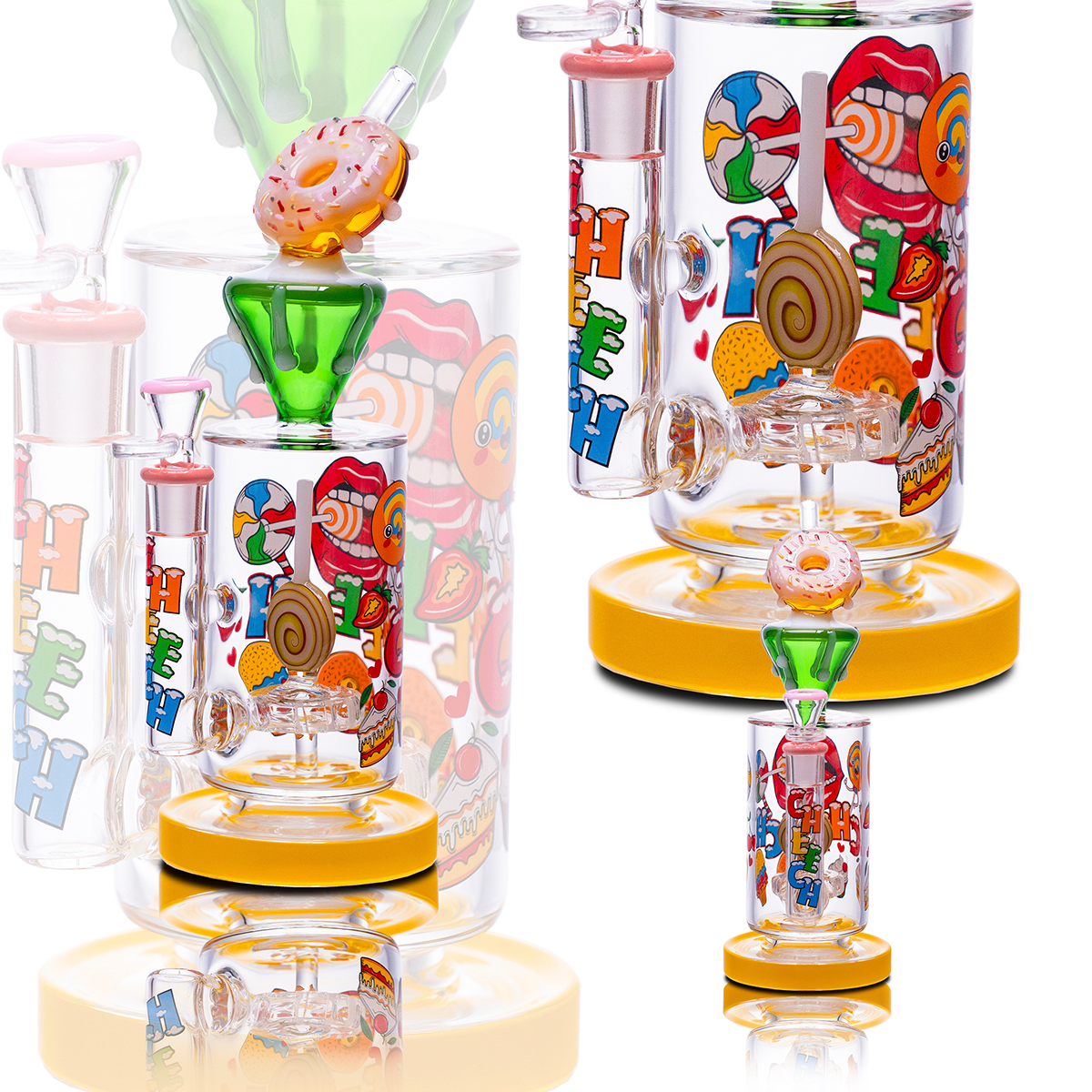 Candy-themed donut glass waterpipe