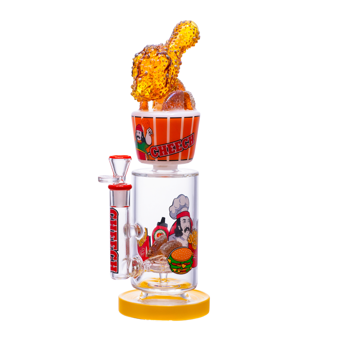 Fried chicken cup–style glass waterpipe