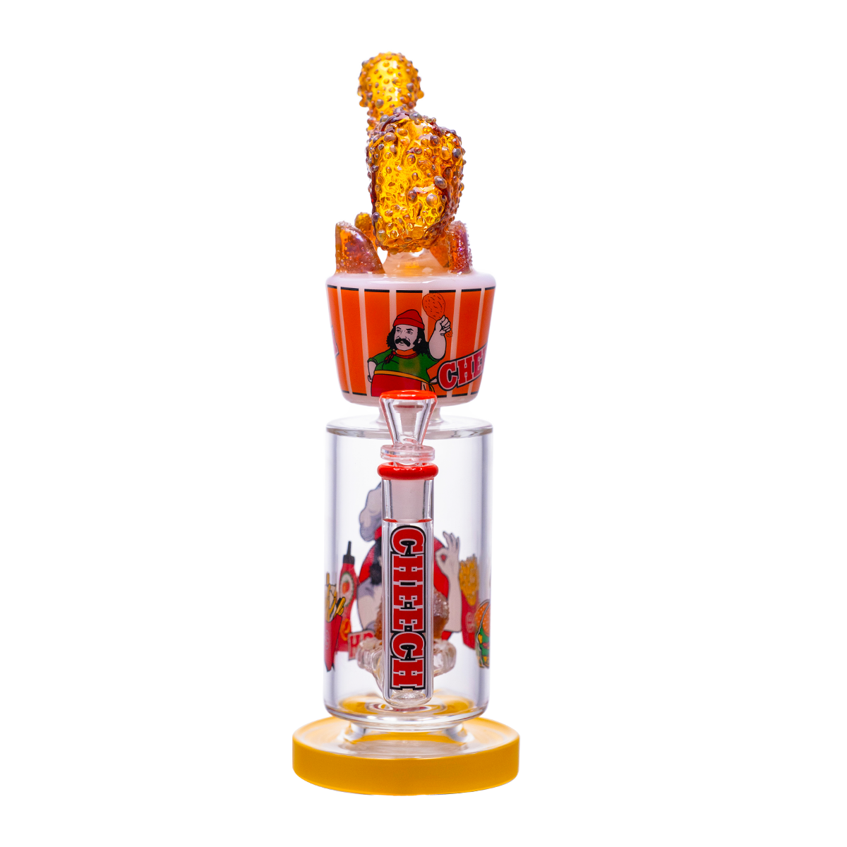 Fried chicken cup–style glass waterpipe