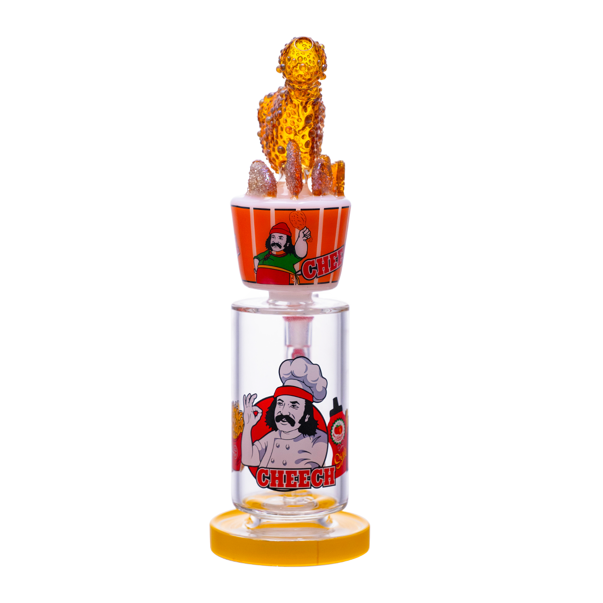 Fried chicken cup–style glass waterpipe