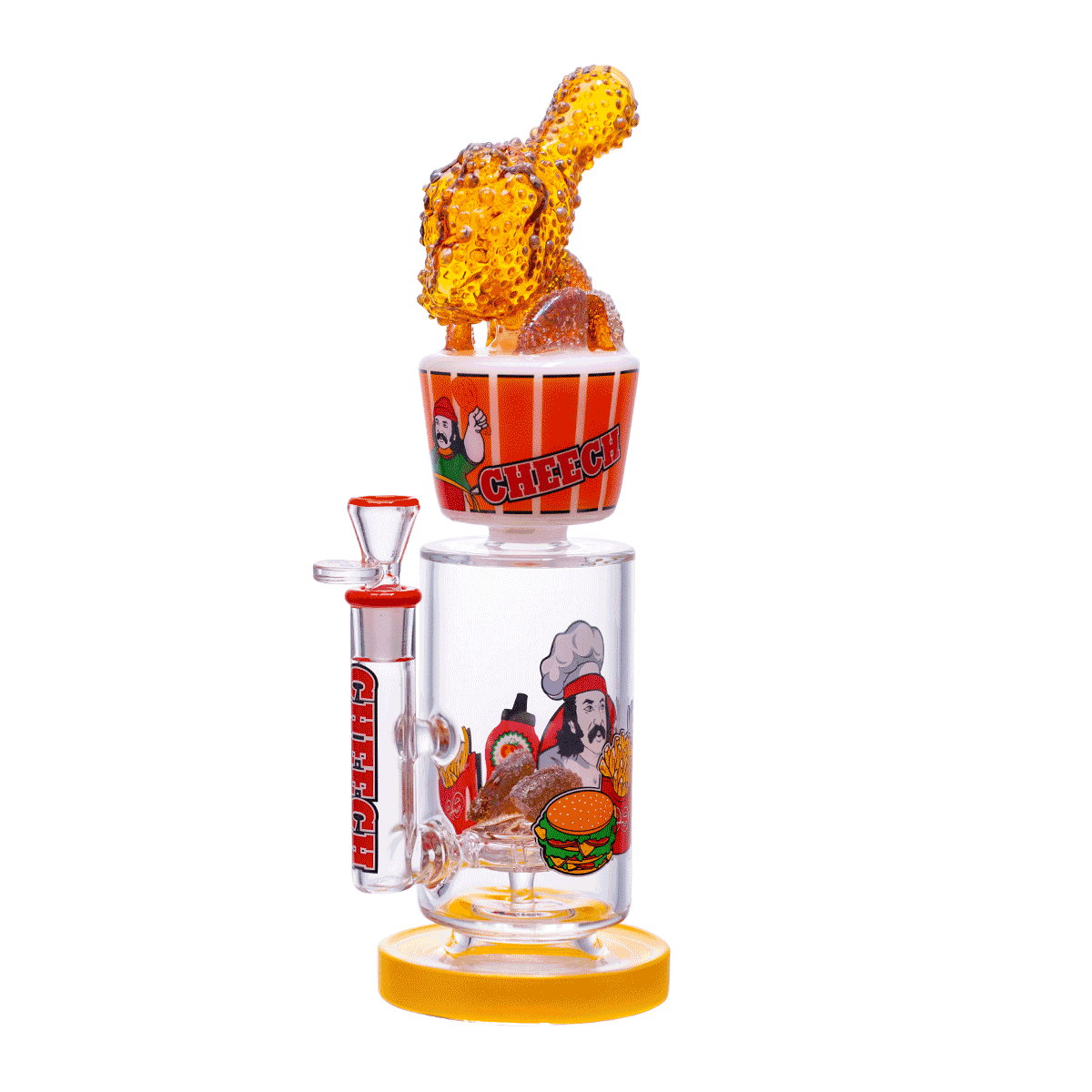 Fried chicken cup–style glass waterpipe