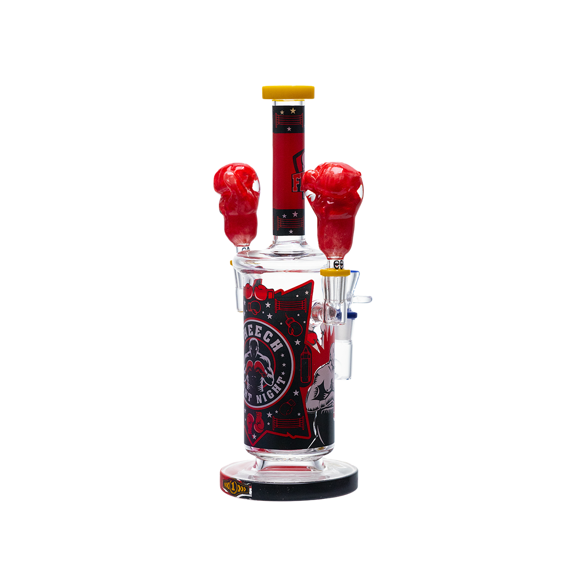 Heavy Hitter Boxing-Themed Glass Waterpipe