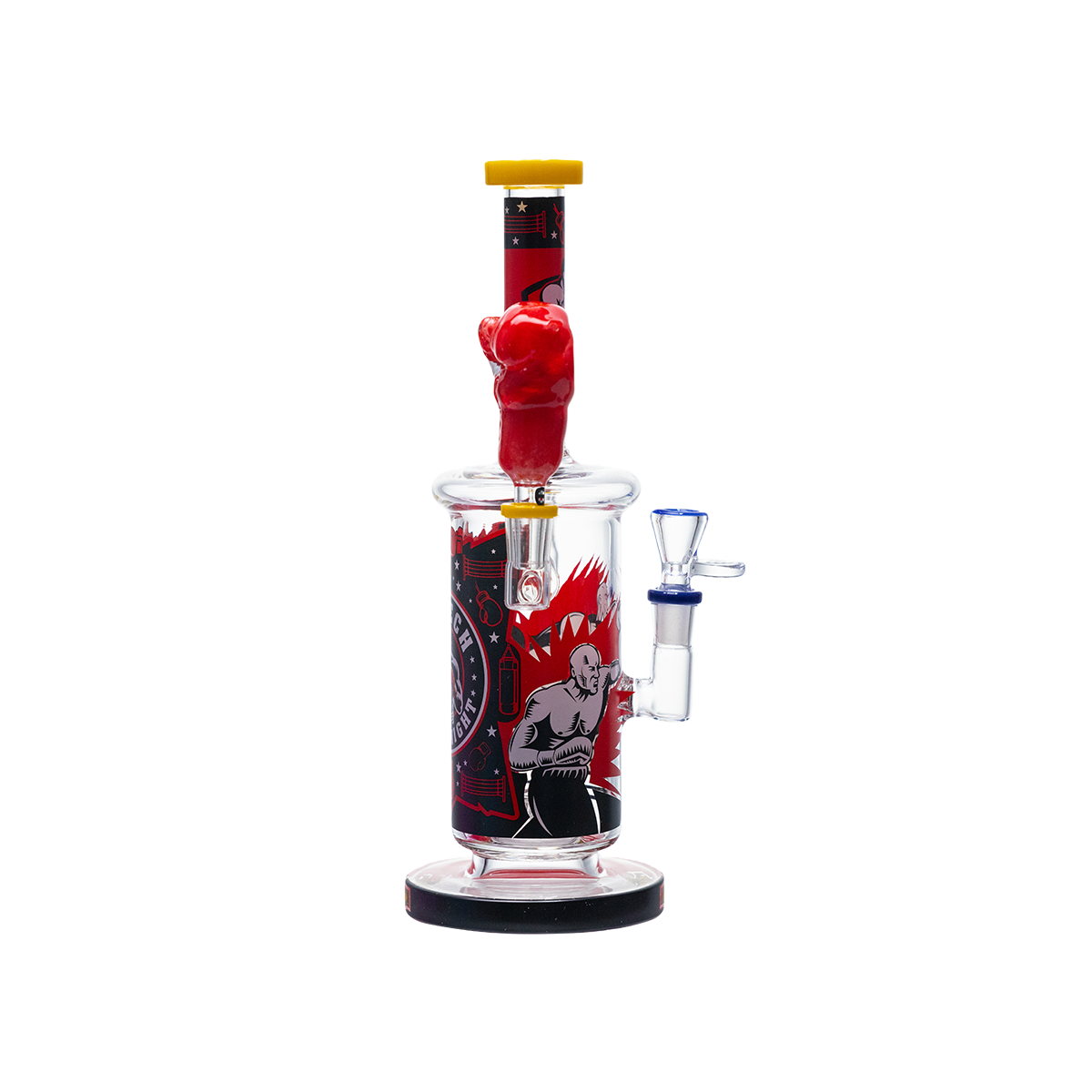 Heavy Hitter Boxing-Themed Glass Waterpipe