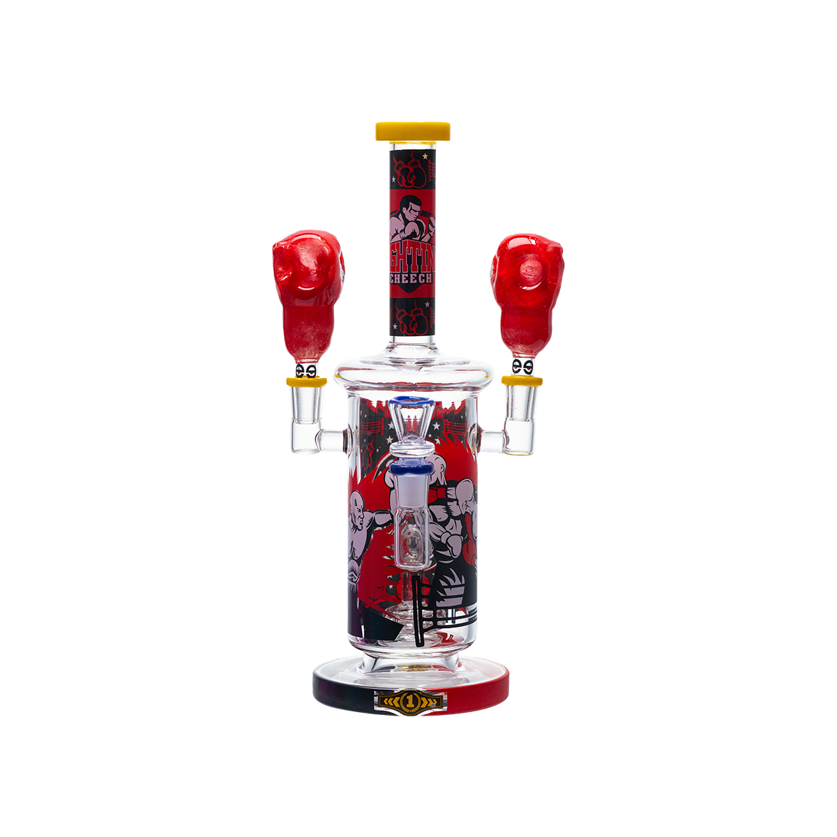 Heavy Hitter Boxing-Themed Glass Waterpipe