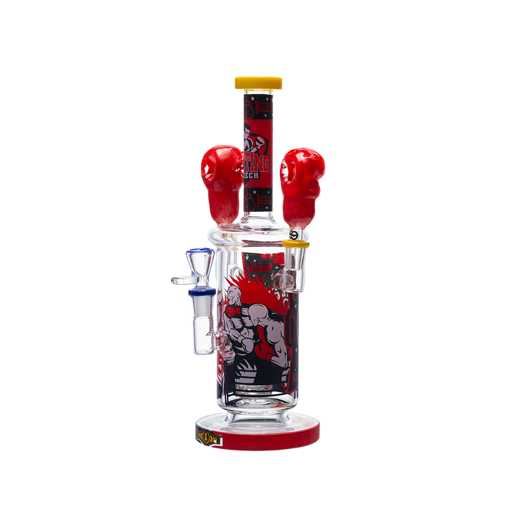 Heavy Hitter Boxing-Themed Glass Waterpipe