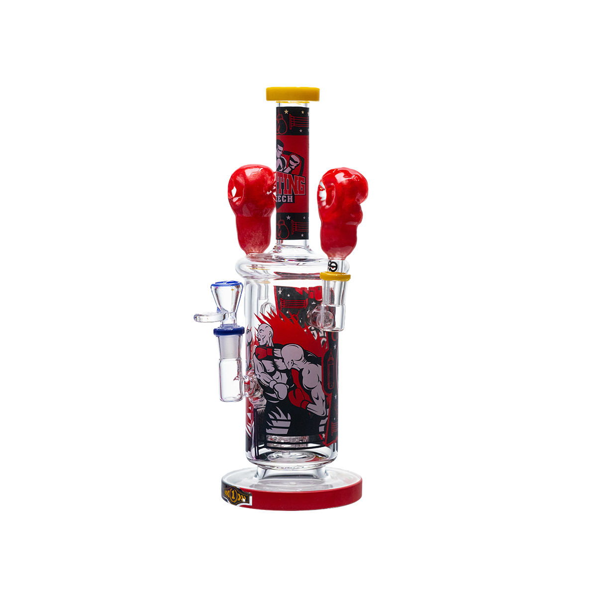 Heavy Hitter Boxing-Themed Glass Waterpipe