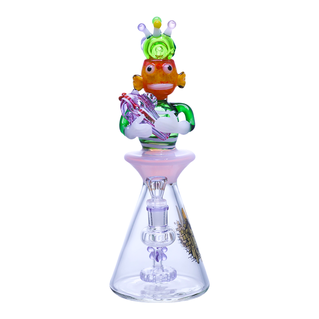 Alien vibin' with space lettuce!