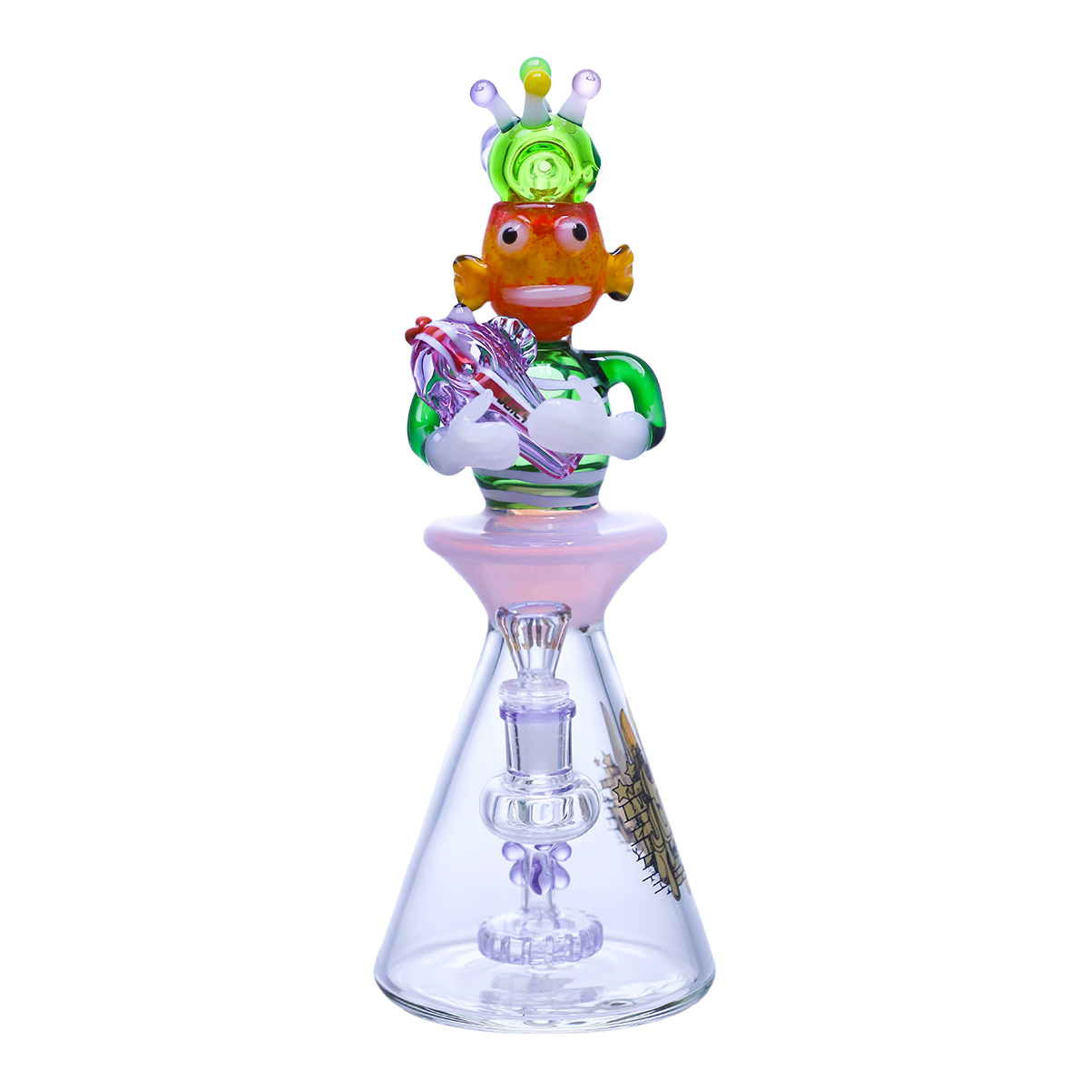 Alien vibin' with space lettuce!