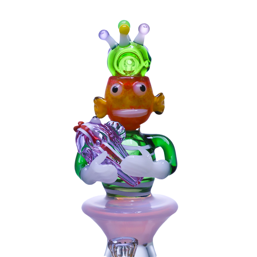 Alien vibin' with space lettuce!