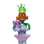 Alien vibin' with space lettuce!