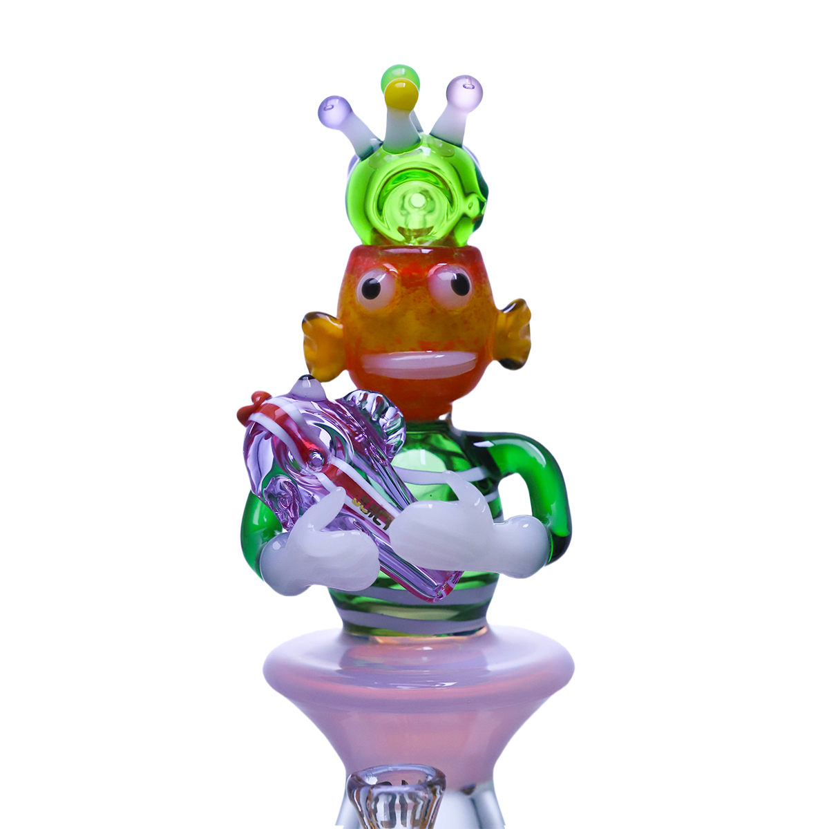 Alien vibin' with space lettuce!