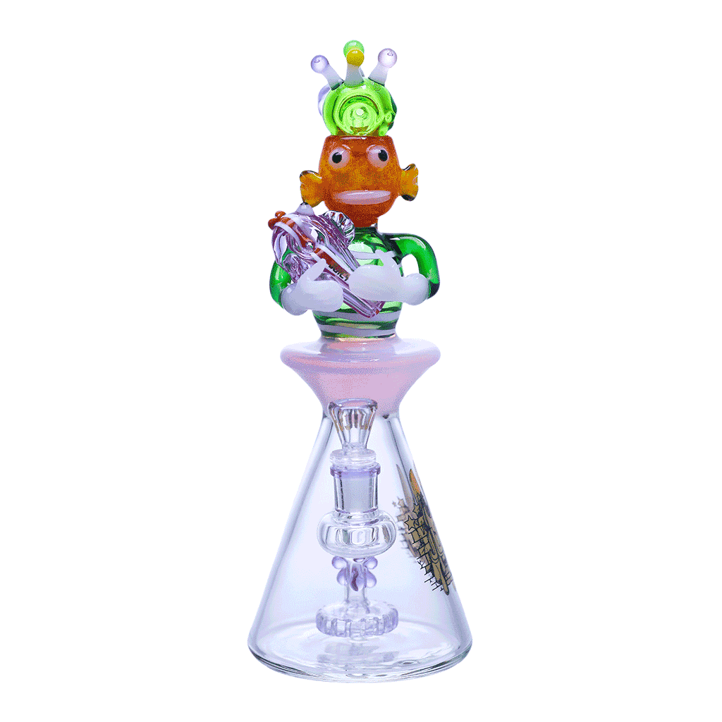 Alien vibin' with space lettuce!