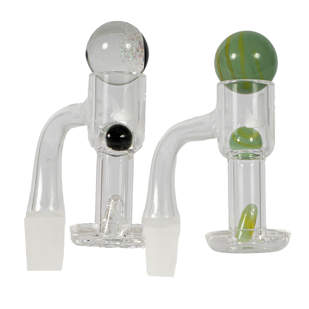 Colorful marble-set quartz bangers